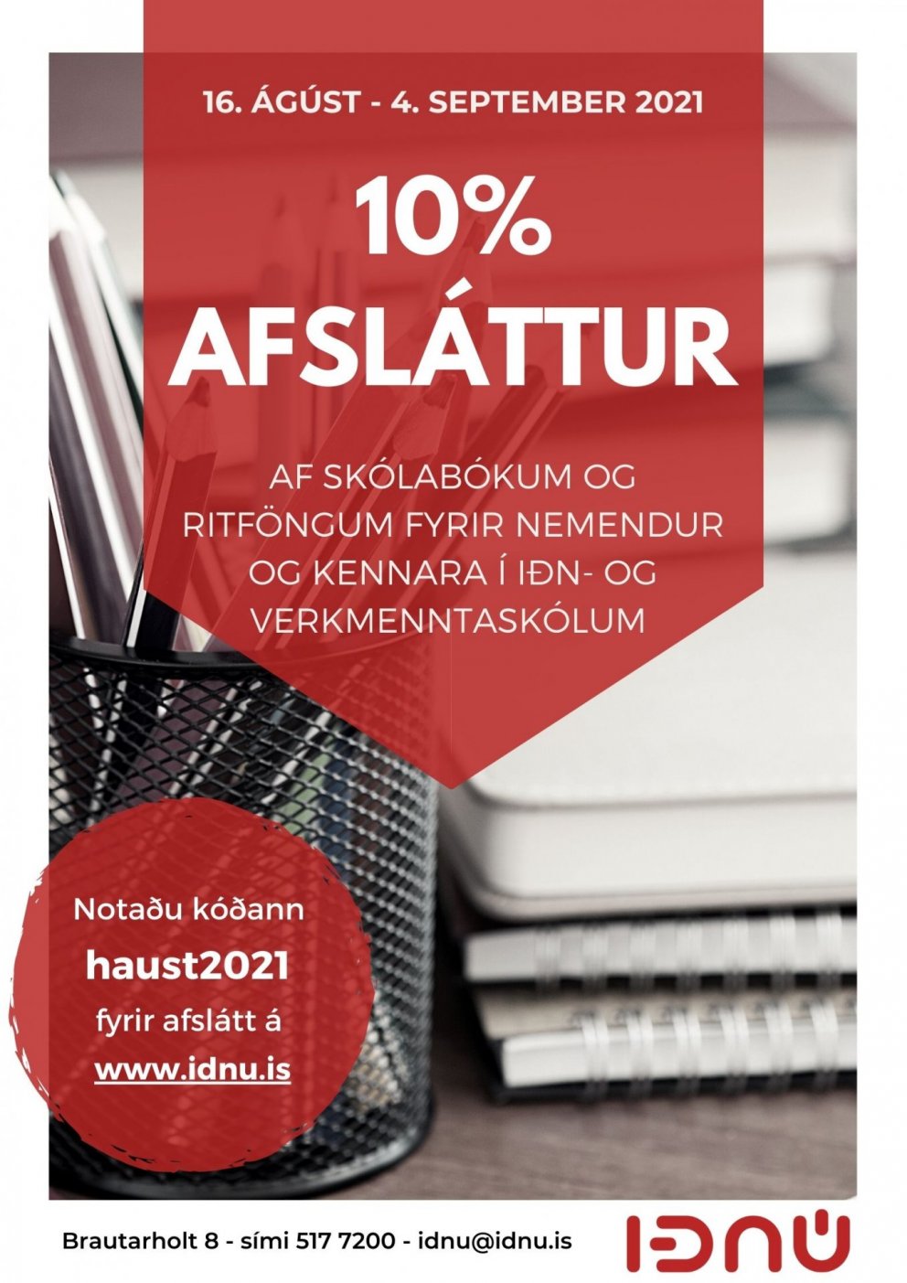 Iðnú afsláttur til starfsmanna og nemenda